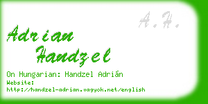 adrian handzel business card